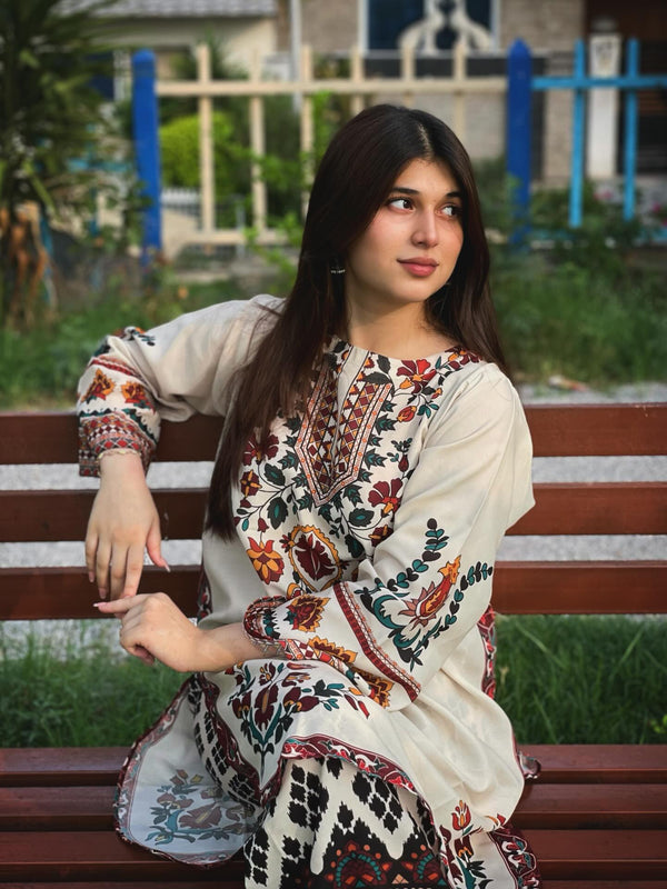 ✨ Urban Bloom – 2PC Printed Cord Se