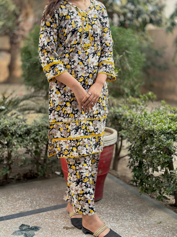 JUGNU -Slub Khaddr 2-Piece Suit