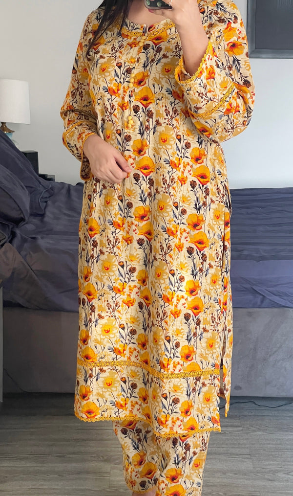 Nazo -Slub Khaddr 2-Piece Suit